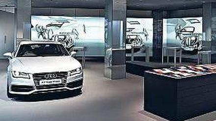 Wenig Autos, viel Technik. Die neuen Boutiquen von Audi. Foto: obs/Audi AG