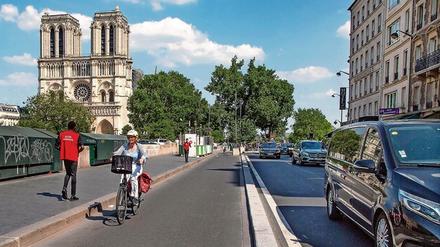 Vorbild Paris. Die Stadt baut um und sorgt für mehr Platz für Fahrradfahrerinnen und Fußgänger. 