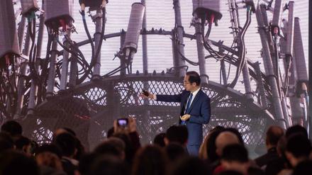 Ryan Ding vom Mobilfunkkonzern Huawei wirbt für die 5-G-Technik.
