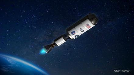 Ein Raumfahrzeug mit einem nuklear-thermischen Raketentriebwerk soll 2027 demonstriert werden.