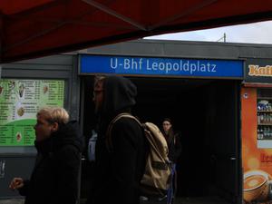 U-Bahn-Eingang am Leopoldplatz in Berlin-Wedding.