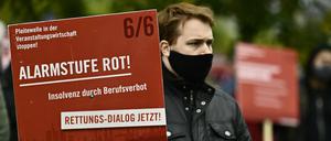 Das Bündnis Alarmstufe Rot hat schon im September einmal in Berlin demonstriert. 
