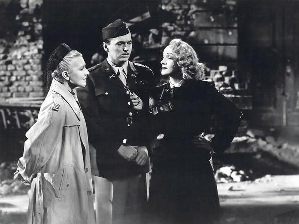 Jean Arthur, John Lund und Marlene Dietrich standen nur in Kulissen. Fotos: picture-alliance, Imago images/Everett Collection (2)