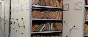 Archivierte Akten des Ministeriums für Staatssicherheit lagern in den Räumen der Stasi-Unterlagenbehörde.