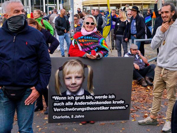 Demonstranten gegen die Corona-Maßnahmen in Berlin.
