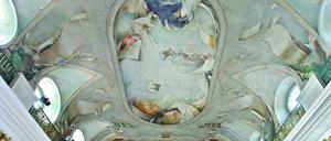 Zwei Jahre malte Peter Schubert an dem 450 Quadratmeter großen Deckenbild im Schloss Charlottenburg. 