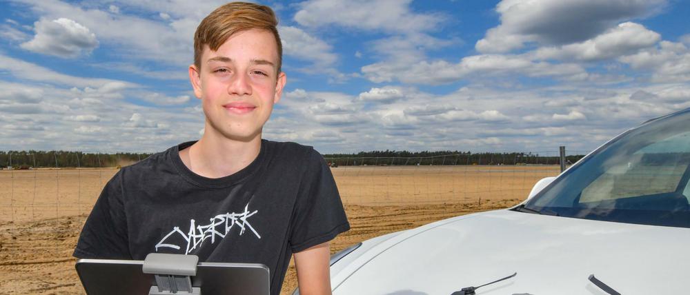 Tesla-Fan mit Interesse an Neurotechnologien: der Brandenburger Schüler Silas Heineken.
