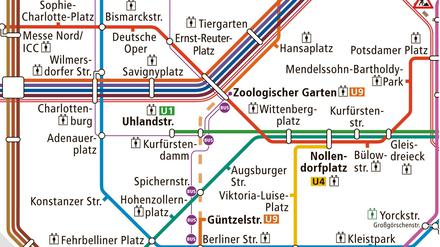 Ersatzverkehr auf der U9: Ab Montag bis voraussichtlich 7. Juli fahren sonntags bis donnerstag jeweils ab 23 Uhr keine Züge zwischen Bahnhof Zoo und Güntzelstraße/Berliner Straße. Grund ist der Einbau des Aufzuges.