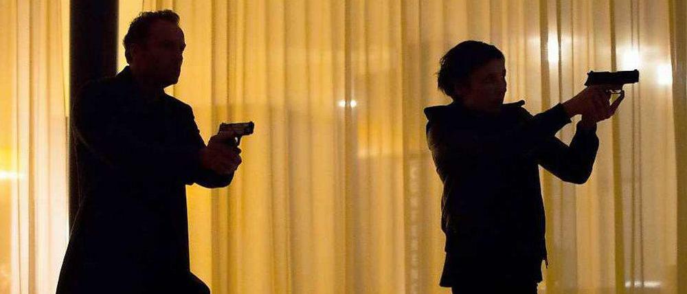 Die Kommissare Nina Rubin (Meret Becker) und Robert Karow (Mark Waschke) in ihrem ersten „Tatort“-Einsatz. 