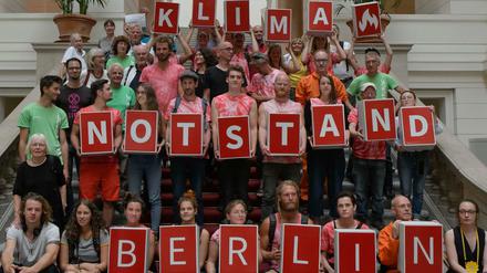 Demontration für Klimanotstand in Berlin.