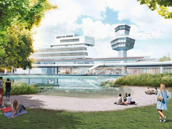 Ein neuer Tegler See soll am ehemaligen Flughafengelände entstehen.