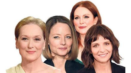 Reife Stars: Meryl Streep, Jodie Foster, Julianne Moore, Juliette Binoche (vl.n.r.)