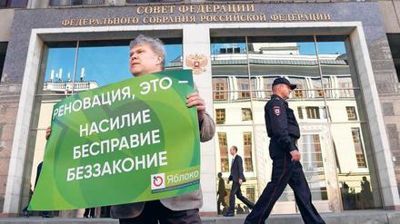 Kein Thema bewegt die Moskauer gerade so sehr wie der Abriss der Chruschtschowkas