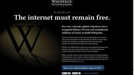 Die koordinierte Aktion mehrer Internetseiten hat große Aufmerksamkeit erregt. Spätestens seit der Abschaltung der Wikipedia wissen jetzt viele Internetnutzer über die geplanten Internetsperren aus den USA Bescheid.