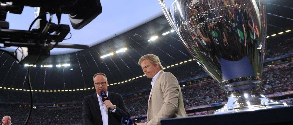 Ende einer Laufbahn. Oliver Welke (links) und Oliver Kahn werden sich mit dem ZDF aus der Champions League verabschieden.