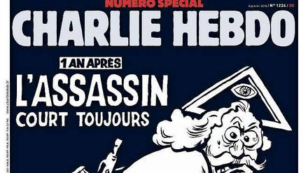 Auf der Flucht: das aktuelle Cover des Satiremagazins „Charlie Hebdo“.