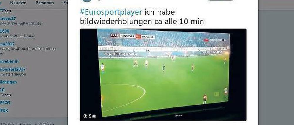Und am Sonntagmittag spielt Hertha. Auf Twitter gab es während der Eurosport-Übertragung am Freitagabend erneut Beschwerden, aber auch positive Reaktionen.