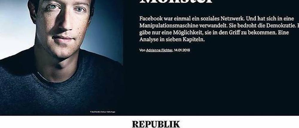 Die Website republik.ch