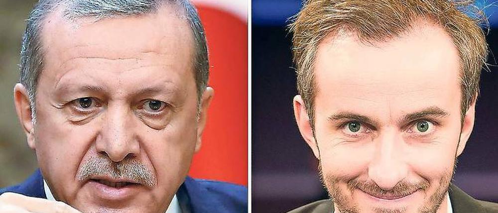 Streiten weiterhin vor Gericht: Der türkische Präsident Recip Tayyip Erdogan (links) und der Satiriker Jan Böhmermann. 