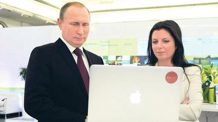 Russlands Interessen im Blick. Präsident Wladimir Putin und RT-Chefin Margarita Simonyan.