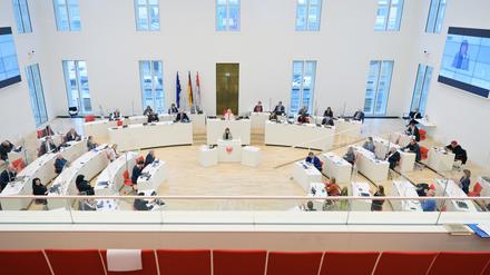 Blick in den Landtag Brandenburgs.
