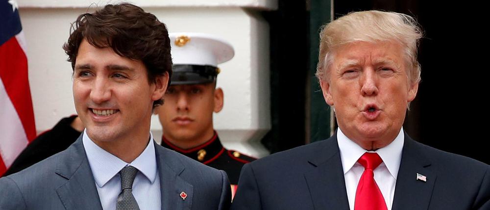 US-Präsident Donald Trump (re.) und der kanadische Premierminister Trudeau