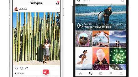 Die Foto-App Instagram zeigt ihren Nutzern nun empfohlene Beiträge an.