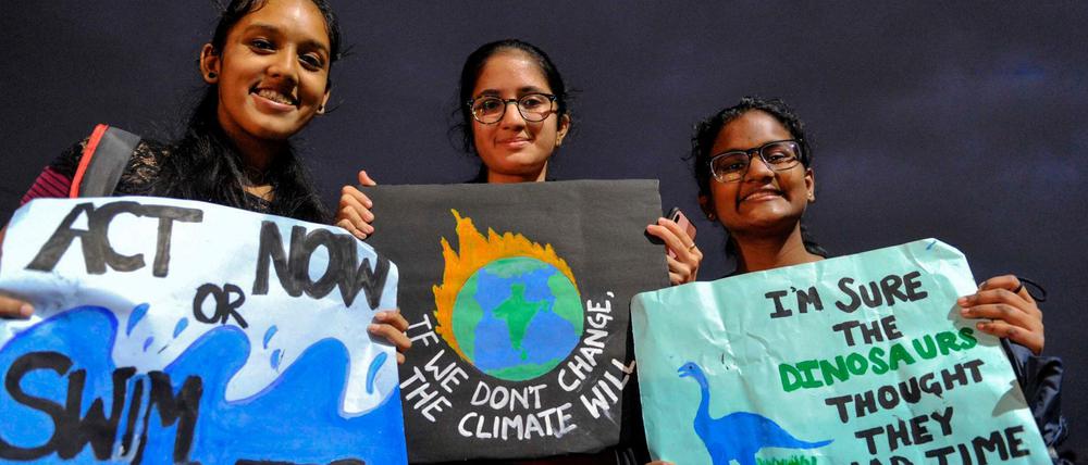 In Indien war trotz der Umweltprobleme der Klima-Protest der Schüler eher verhalten.