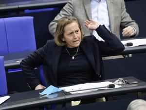 Die AfD-Abgeordnete Beatrix von Storch bei einer Bundestagssitzung im Januar 2021.