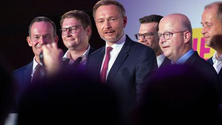 FDP-Chef Christian Lindner (Mitte) kann aufatmen.