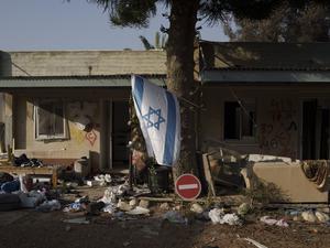 Ein Kibbuz, das während des Angriffs der Hamas am 7. Oktober angegriffen wurde.