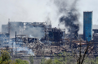 Das zerstörte Azov-Stahlwerk in Mariupol