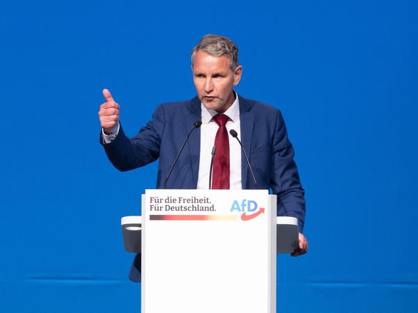 Björn Höcke auf dem Bundesparteitag der AfD in der Sachsenarena Riesa, 2022. 