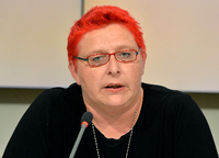 Die Landtagsabgeordnete Andrea Johlige (Linke).