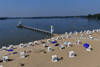 Auch das Strandbad Wannsee verzeichnete deutlich weniger Besucher als noch vor einigen Jahren.