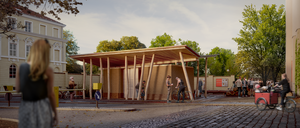 So soll der temporäre Pavillon von Bauhaus Erde in Potsdam aussehen. 