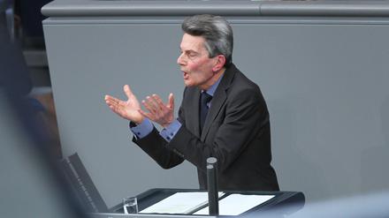 Redete sich in Rage: SPD-Fraktionschef Rolf Mützenich im Bundestag.