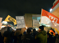 An einer Kundgebung des Pegida-Ablegers "BraMM" in Brandenburg/Havel nahmen im Januar 2015 etwa 150 Demonstranten teil.