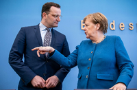 Bundeskanzlerin Angela Merkel mit dem Gesundheitsminister Jens Spahn (CDU).