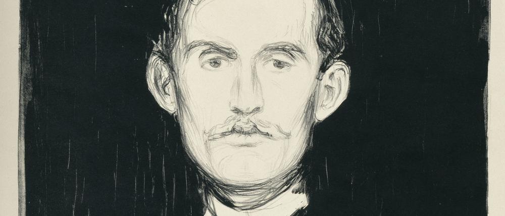 Edvard Munch, Selbstbildnis (mit skelettiertem Arm), 1895