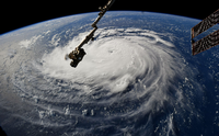 Hurrikan Florence aus dem All von Bord der Raumstation ISS gesehen.