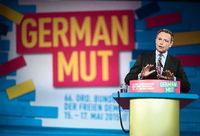 Christian Lindner, Bundesvorsitzender der FDP, spricht beim Bundesparteitag de.r Freien Demokraten.