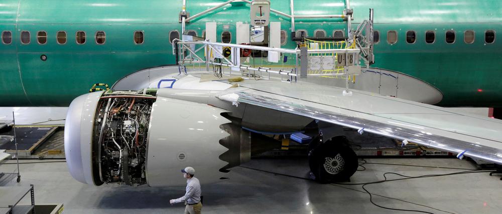 Boeing-Fertigungshalle: Die Stimmung bei dem Flugzeughersteller ist angespannt.
