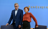 Linken-Parteichefs Bernd Riexinger, Katja Kipping.