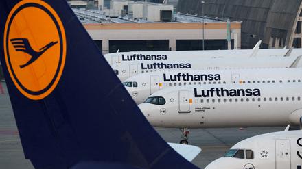 Lufthansa-Flugzeuge in Frankfurt am Main