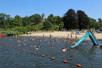 Streitobjekt: Das Strandbad Babelsberg soll verschoben werden.