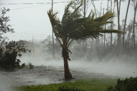 Hurrikan «Dorian» am 1.9.2019 über den Bahamas vor der US-Halbinsel Florida (l.). 