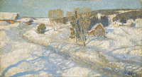 Dem Licht auf der Spur. Stanislaw Shukowskis "Blauer Schnee. Frühling" (1899) ist nach Vorbild der französischen Impressionisten entstanden.