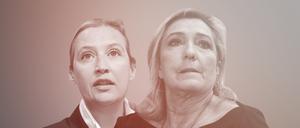 AfD-Chefin Alice Weidel (l.) und dier RN-Vorsitzende Marine Le Pen.