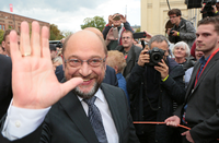 Martin Schulz im September 2017 als Kanzlerkandidat der SPD zu Besuch in Potsdam.